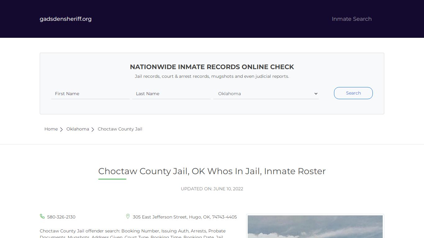 Choctaw County Jail, OK Inmate Roster, Whos In Jail